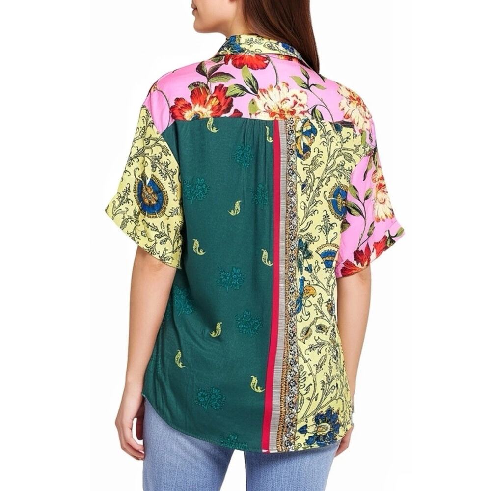 Anthropologie Oversized Surf Shirt - S Green - Picture 4 of 5